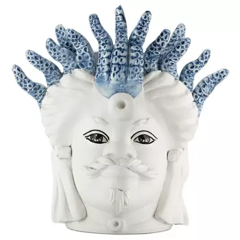 Ваза Vase Moro Man Small White Medusa Light Blue