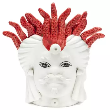 Ваза Vase Moro Man Small White Medusa Red