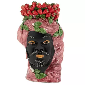 Ваза VASE STRAWBERRIES HEAD MAN BIG Red