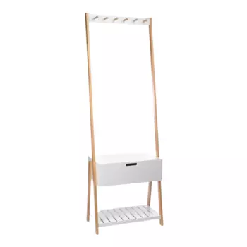Вешалка для прихожей Сканди White & Beige Bamboo