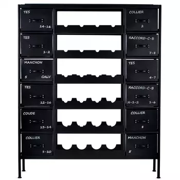 Винный стеллаж RADAGAST IRON WINE CHEST BLACK