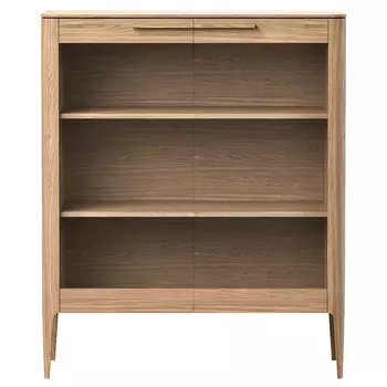 Витрина с 2-мя стеклянными дверцами и 3-мя полками из массива дуба Type oak