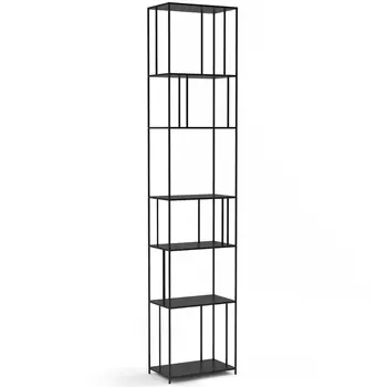 Высокий стеллаж из металла Menzie High Metal Rack Black