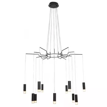 Wireflow LED Black Suspension lam 12 патронов