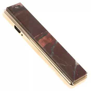 Зажигалка электронная с накладкой из натурального камня Яшма и с USB проводом для зарядки Stone Lighters