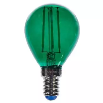 Зеленая прозрачная лампочка LED E14 5W