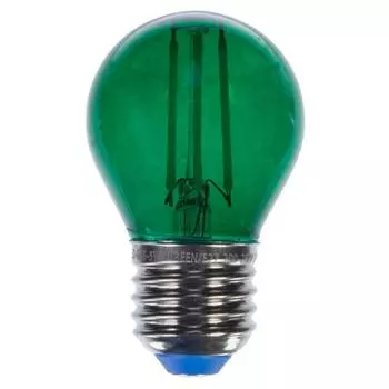 Зеленая прозрачная лампочка LED E27 5W