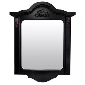 Зеркало черное настенное прямоугольное в стиле прованс Black Provence