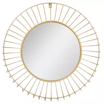 Зеркало круглое настенное в металлической оправе Modern Mirror Space