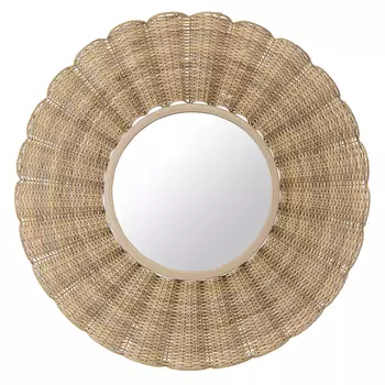 Зеркало круглое в плетеной раме Reed Mirror