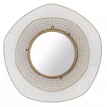 Зеркало круглое в плетеной железной раме Iron Mesh
