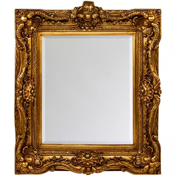 Зеркало настенное золотое с резным орнаментом Classic Ornament Mirror