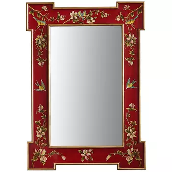 Зеркало в стиле Шинуазри ручная роспись Shao Chinoiserie Mirror Red