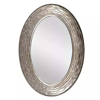Зеркало Waves Dark Silver Oval Mirror