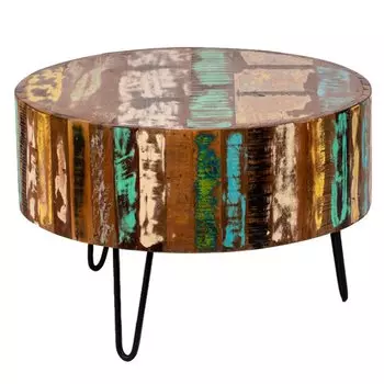 Журнальный стол Multicolored Antique Wood Circle