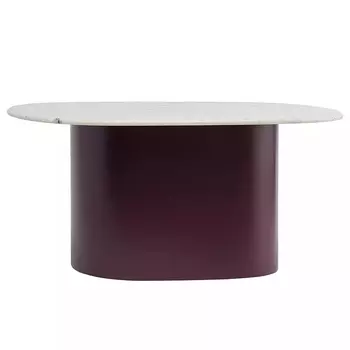 Журнальный столик овальный с мраморной столешницей Decor Showcase