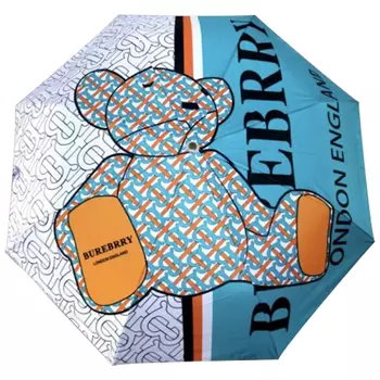 Зонт раскладной BURBERRY дизайн 010 Бирюзовый цвет