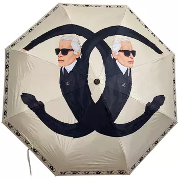 Зонт раскладной CHANEL дизайн 002 Бежевый цвет