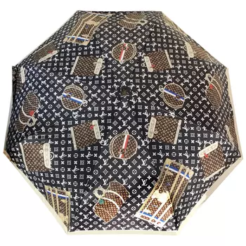 Зонт раскладной LOUIS VUITTON дизайн 015 Черный цвет