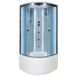 Душевая кабина Deto ЕМ4510 LED, с гидромассажем, 100х100х220