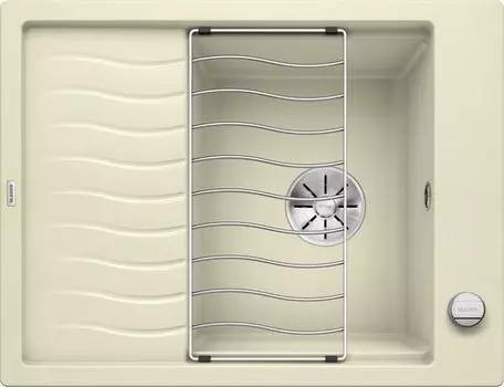 Мойка для кухни Blanco ELON 45 S SILGRANIT PuraDur 524819 с клапаном-автоматом InFino жасмин