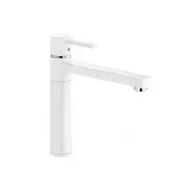 Смеситель для кухни KLUDI ZENTA, однорычажный, белый-хром, 389739175