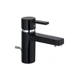 Смеситель для раковины KLUDI ZENTA XL однорычажный, черный-хром, 382608675