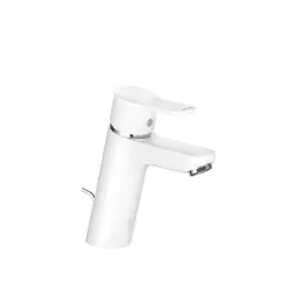 Смеситель на умывальник KLUDI PURE&amp;EASY XL однорычажный 100, с донн.клапаном, БЕЛЫЙ, 372909165