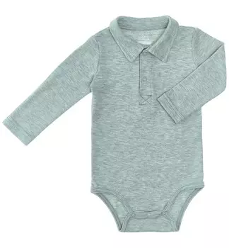 Боди-поло с длинным рукавом (18-24м Серый) LOLOCLO