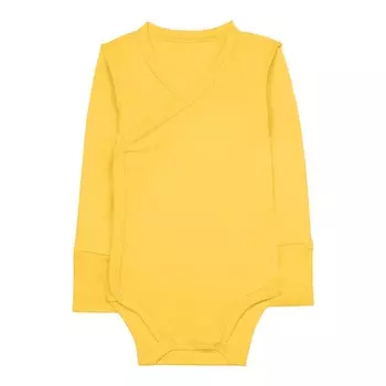 Боди с запахом с длинным рукавом (6-9м Желтый) LOLOCLO
