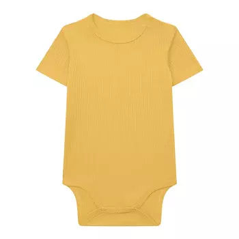 Боди в рубчик с коротким рукавом (4-6м Песочный) LOLOCLO