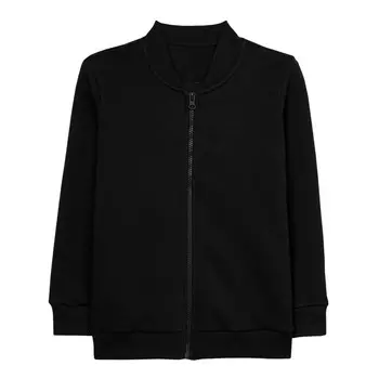 Бомбер из футера с начёсом (4-5 Черный) LOLOCLO