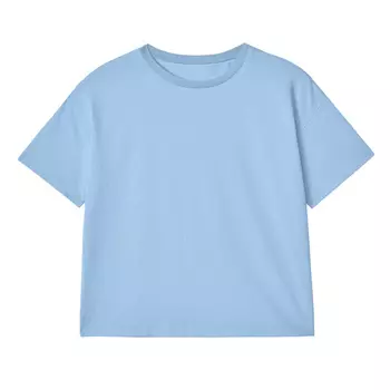 Футболка с разрезом на спине (4-5 Голубой) LOLOCLO