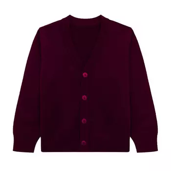 Кардиган вязаный для подростков (12-13 Бордовый) LOLOCLO