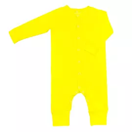 Комбинезон на кнопках с манжетами (9-12м Желтый) LOLOCLO