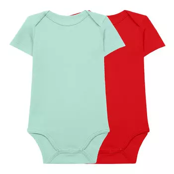 Комплект боди с коротким рукавом (9-12м Мятный/Красный) LOLOCLO