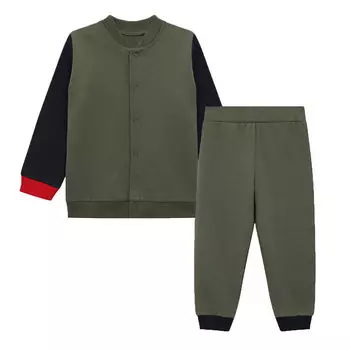Комплект бомбер и джоггеры для малышей (Комплект бомбер и джоггеры для малышей (6-9м Оливковый)) LOLOCLO