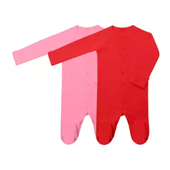 Комплект комбинезонов (12-18м Розовый/Красный) LOLOCLO