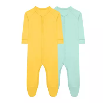 Комплект комбинезонов (1-2м Желтый/Мятный) LOLOCLO