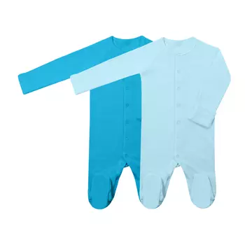 Комплект комбинезонов (6-9м Голубой/Бирюзовый) LOLOCLO