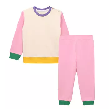 Комплект свитшот и джоггеры для малышей (9-12м Розовый) LOLOCLO