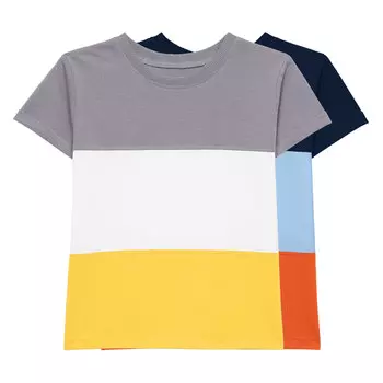 Комплект трехцветных футболок (12 Пепельный/Темно-синий) LOLOCLO