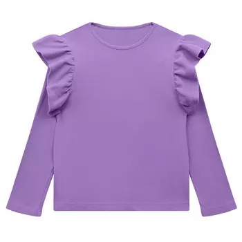 Лонгслив из кашкорсе с воланом (4-5 Лиловый) LOLOCLO