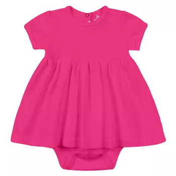 Платье-боди с коротким рукавом (18-24м Фуксия) LOLOCLO