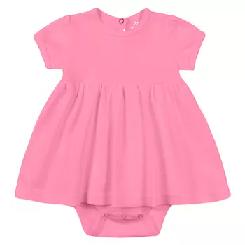 Платье-боди с коротким рукавом (1-2м Розовый) LOLOCLO
