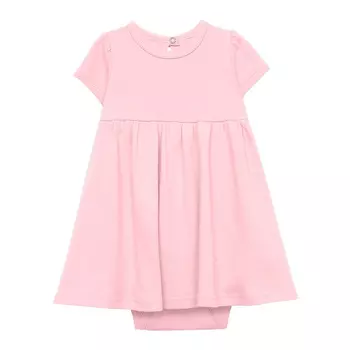 Платье-боди с коротким рукавом (4-6м Розовый) LOLOCLO