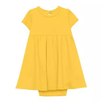 Платье-боди с коротким рукавом (4-6м Желтый) LOLOCLO