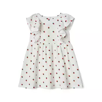 Платье из муслина с рюшем (6-7 Белый) LOLOCLO