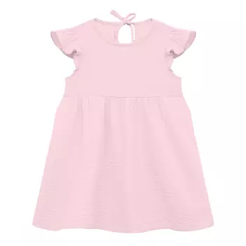 Платье из муслина с завышенной талией для малышей (9-12м Пудровый) LOLOCLO