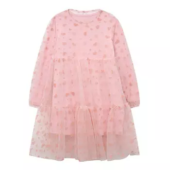 Платье нарядное из фатина (4-5 Пудровый) LOLOCLO